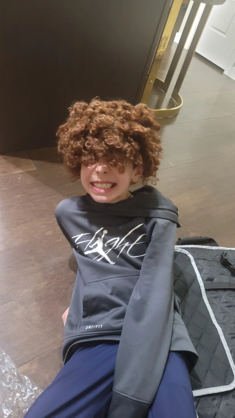 Brown Curly Wig (New)