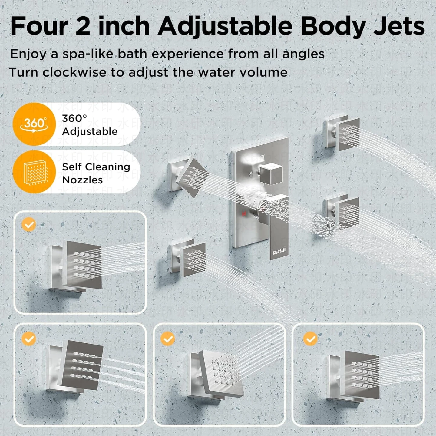 Brand New Rainfall Body Spray Jets Shower System Kit For Sale - photo 5