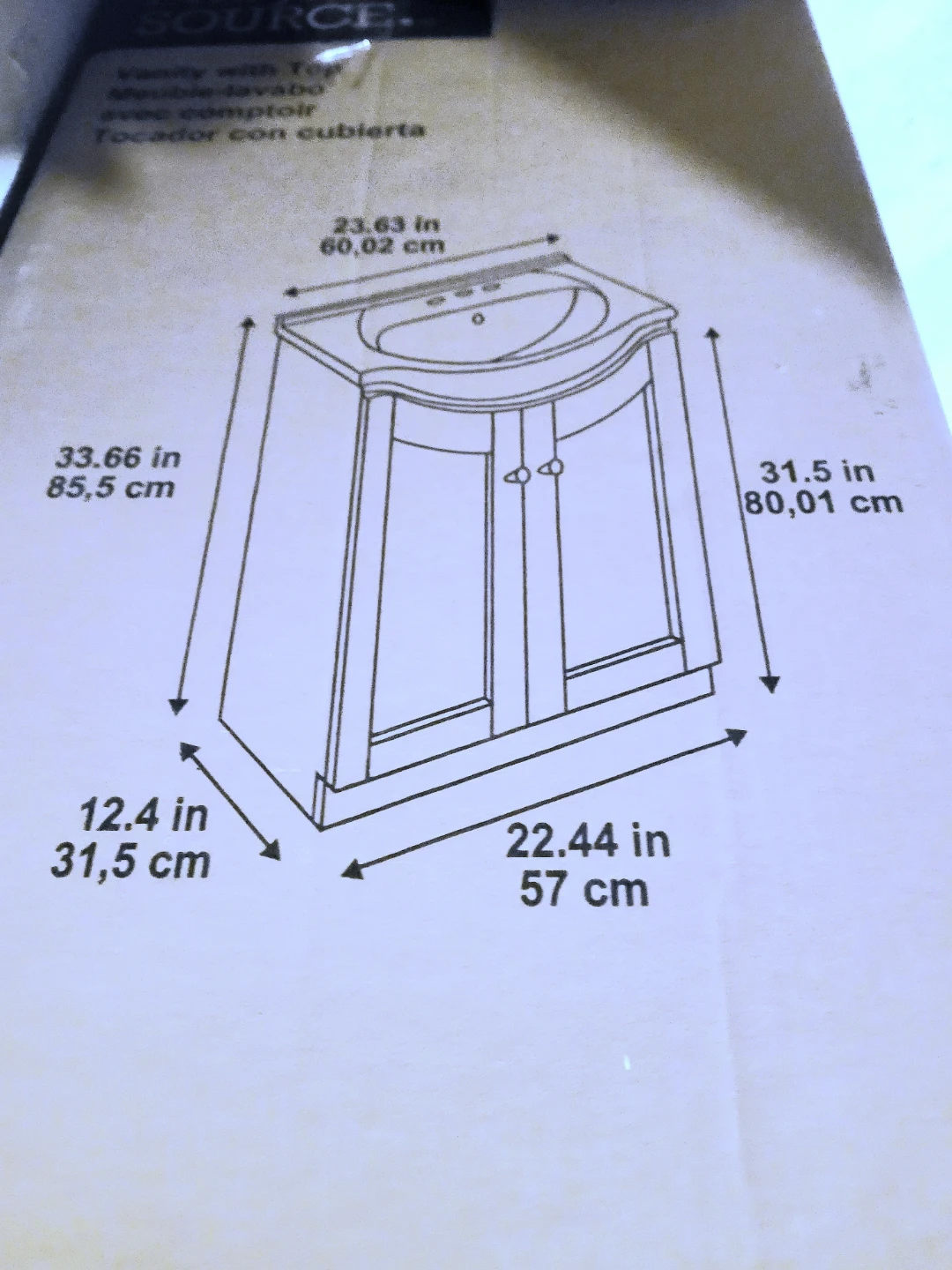 NEW - Project Source Vanity with Top - Espresso Finish - photo 4