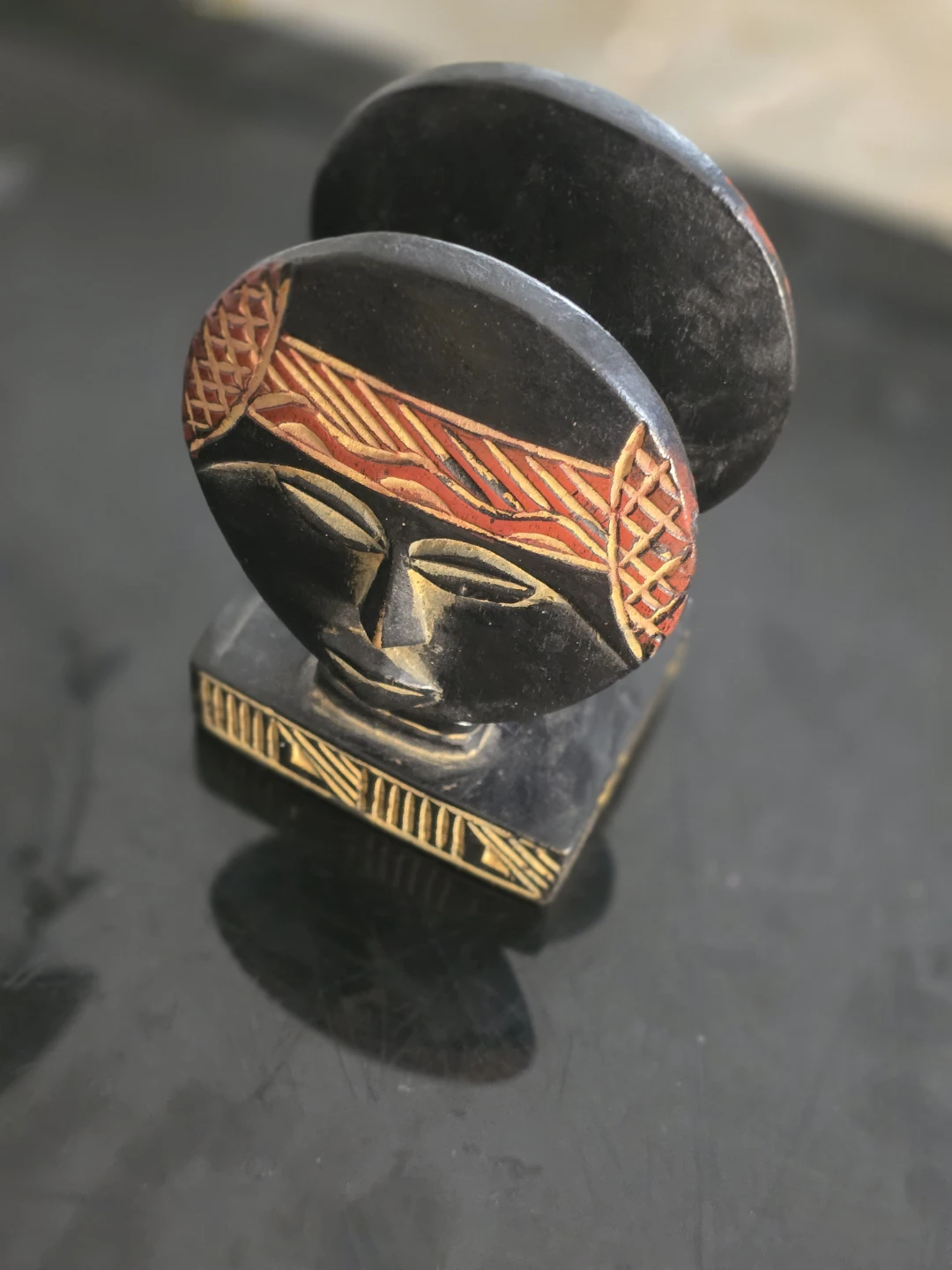 Hand-Carved Wooden African Figurine