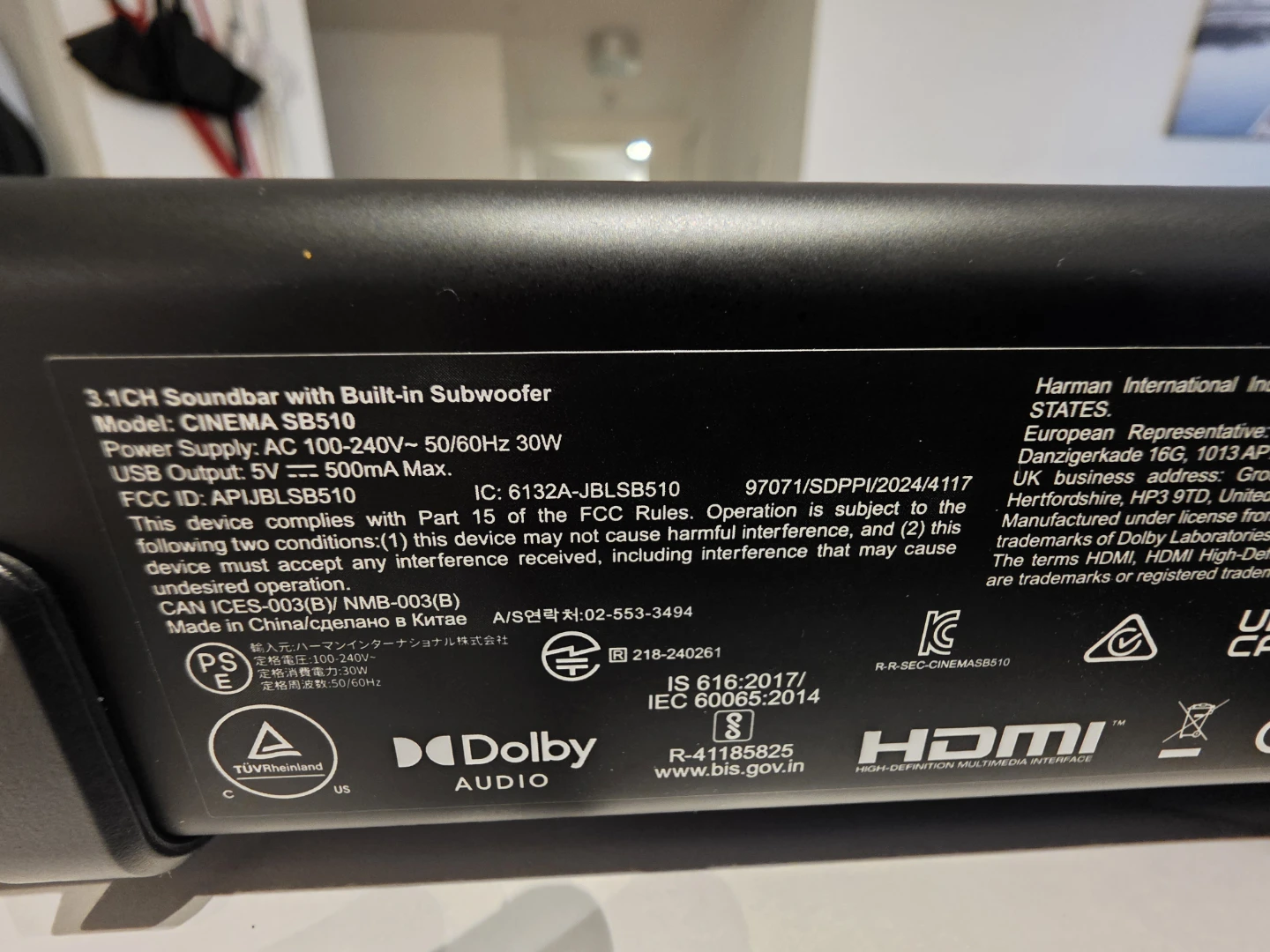 JBL Cinema SB510 Soundbar with Built-in Subwoofer - photo 2