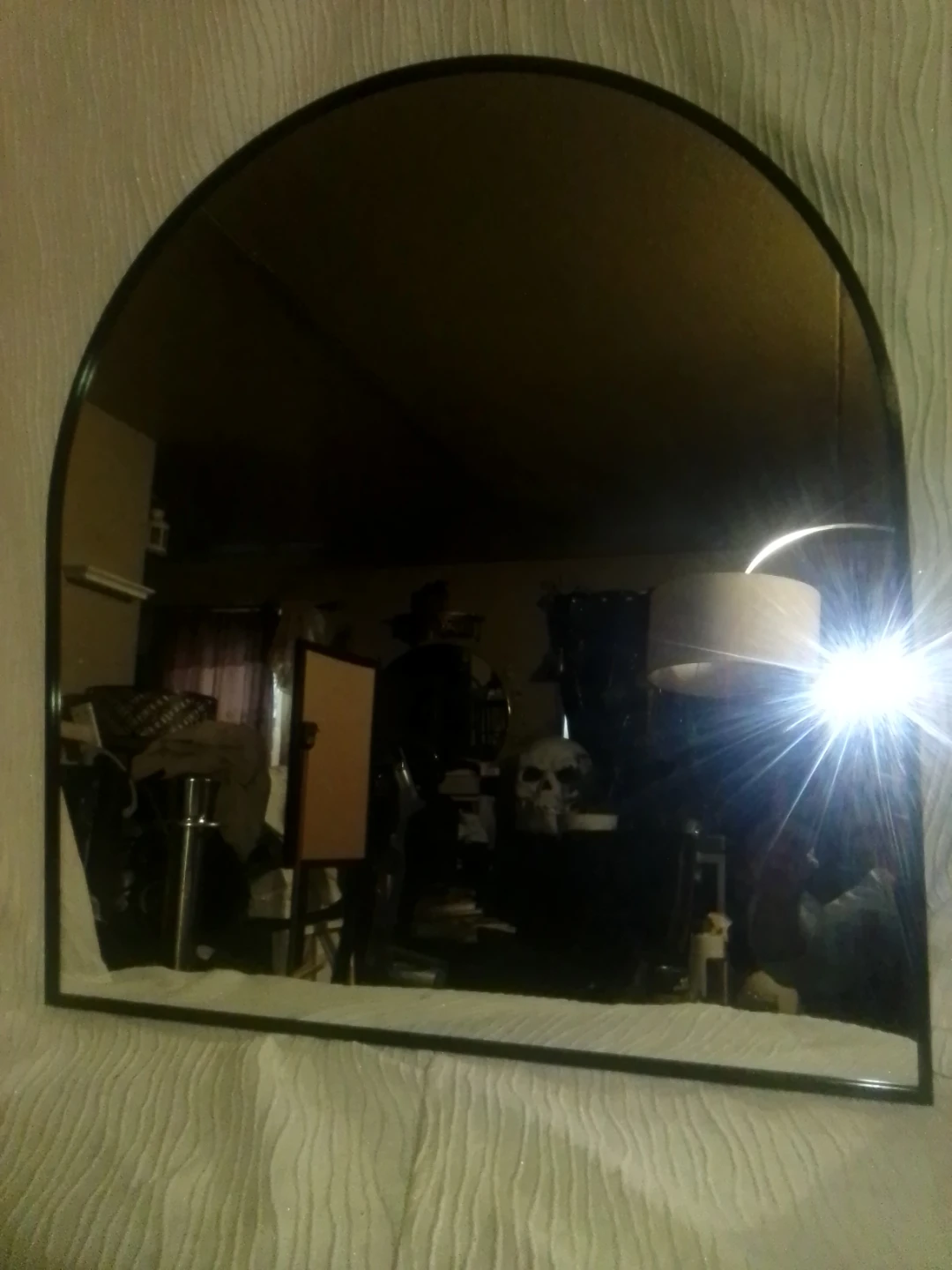Arched Black Framed Mirror