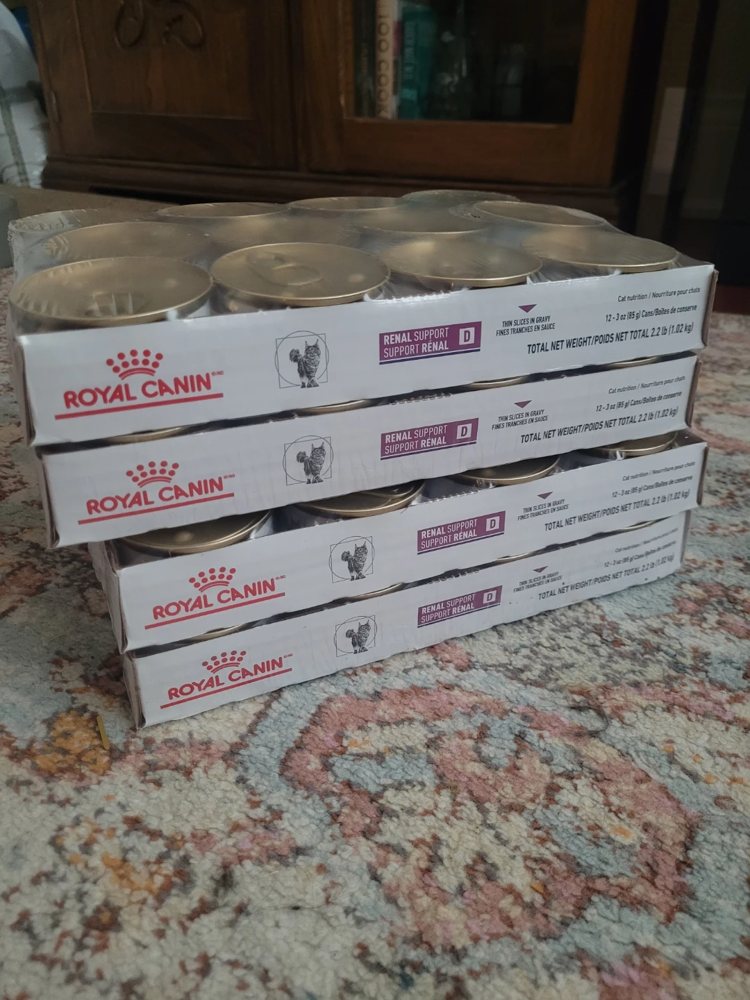48 cans Royal Canin Renal Support D cat food