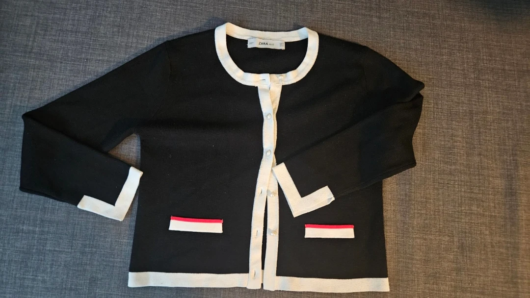 Zara Black & White Cardigan