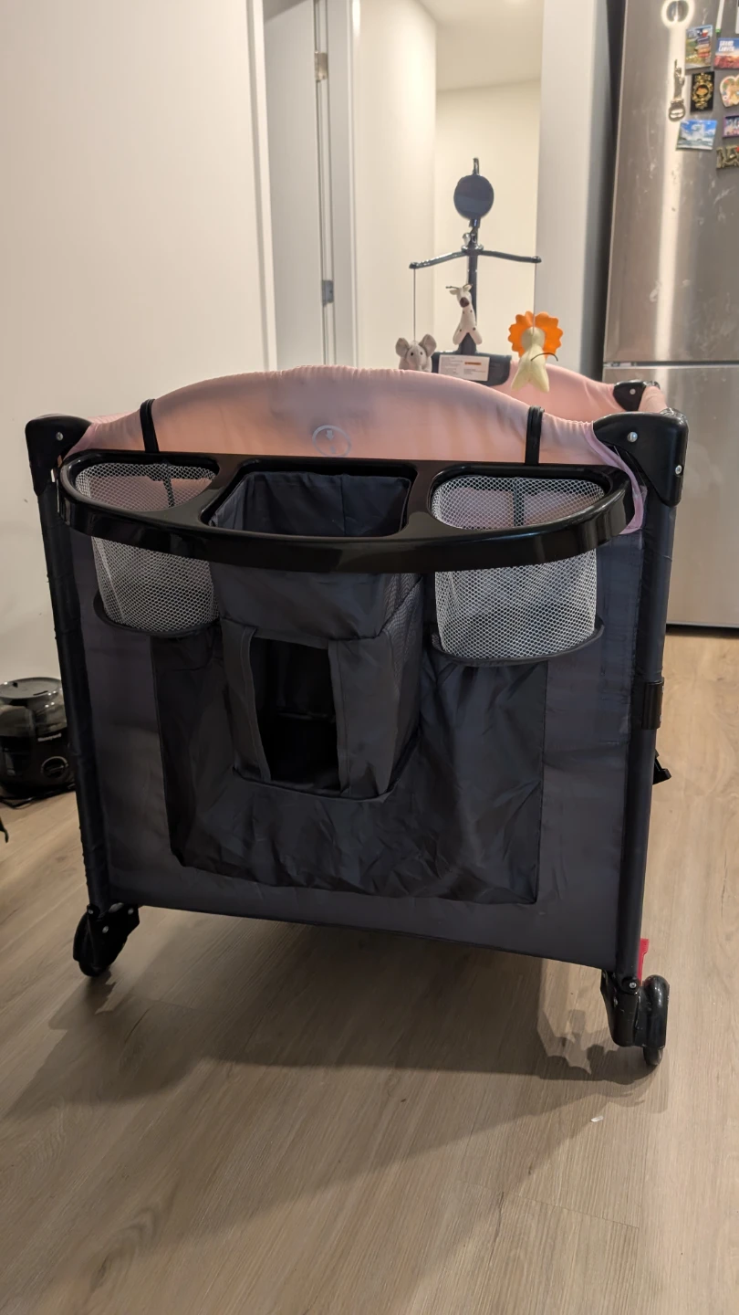 Pink Baby Playpen with Mobile - photo 3
