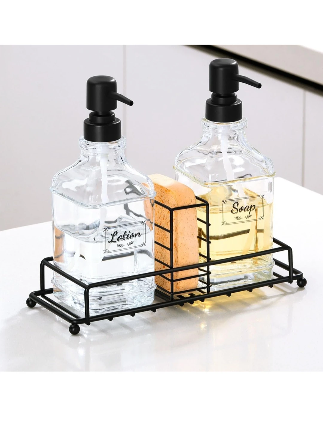 2-in-1 Soap and Lotion Dispenser Set with Stand🥕
