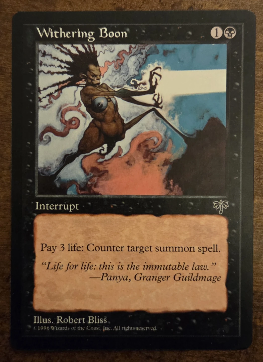 Withering Boon Magic the Gathering Card