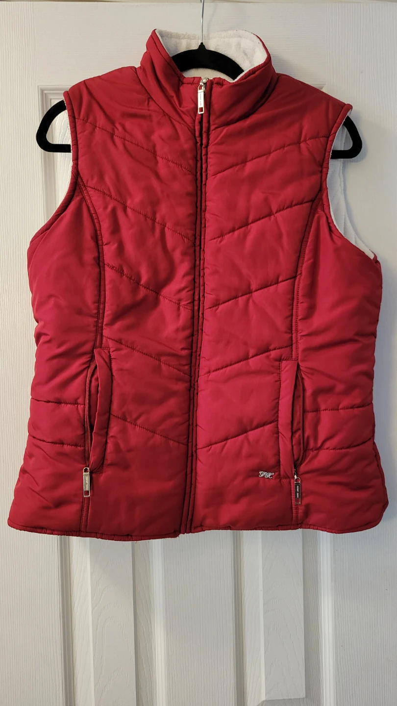 Red Puffer Vest - Size Medium