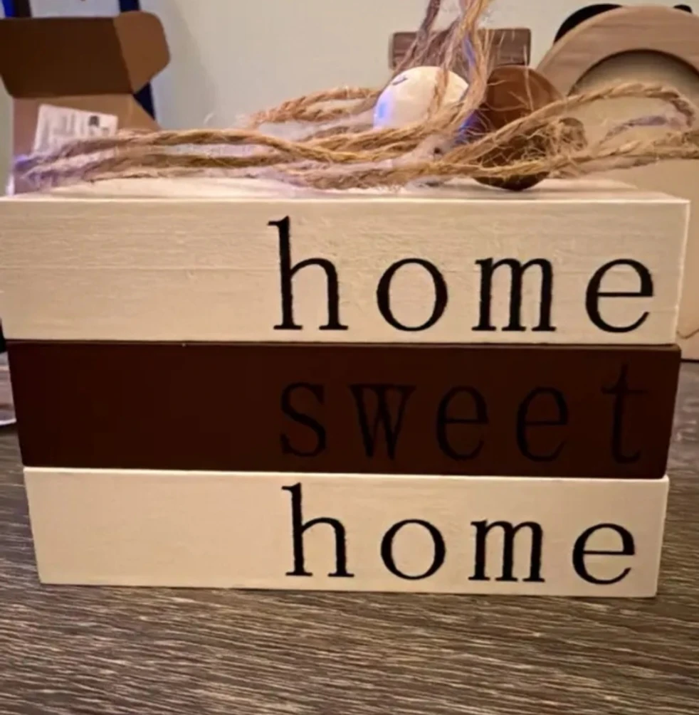 Decorative "home sweet home" book stack - photo 4