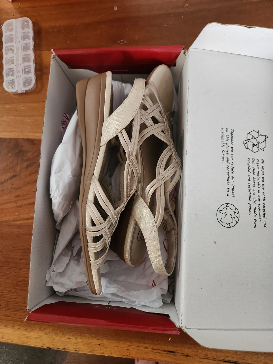 Champagne metallic dress shoe - photo 3