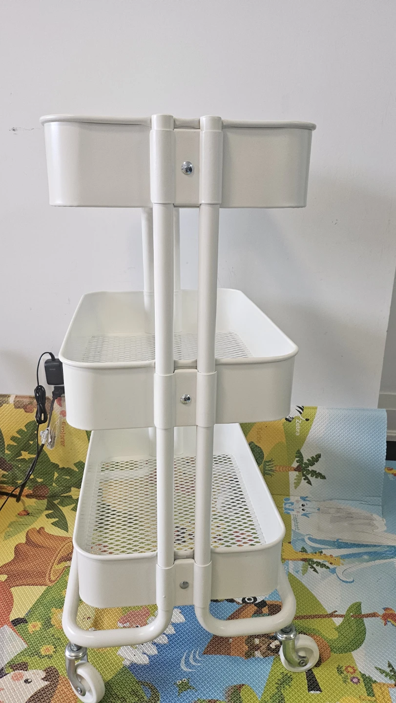 Ikea White 3-Tier Rolling Storage Cart - photo 2