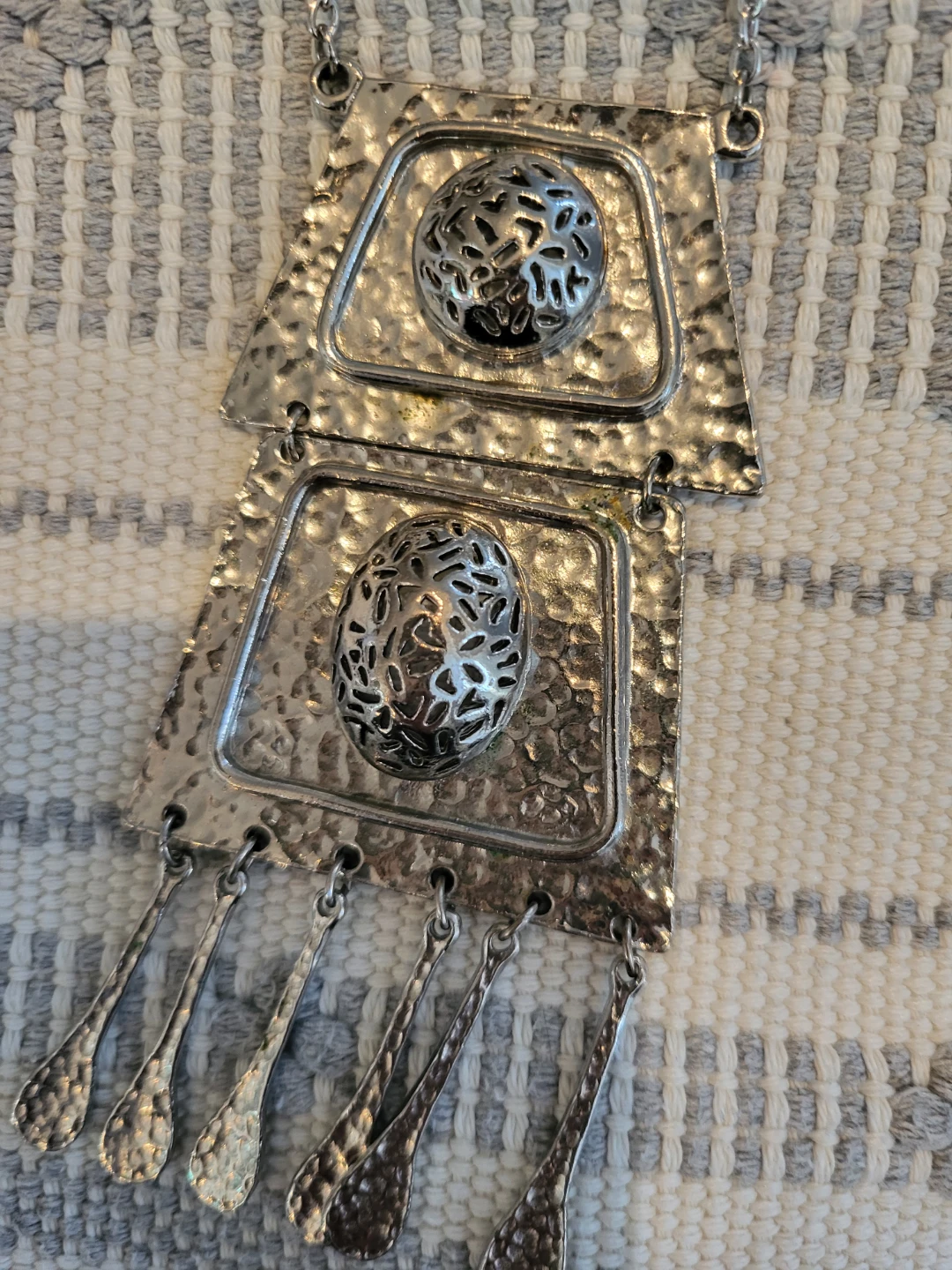 Statement Necklace Silver Tone - photo 2