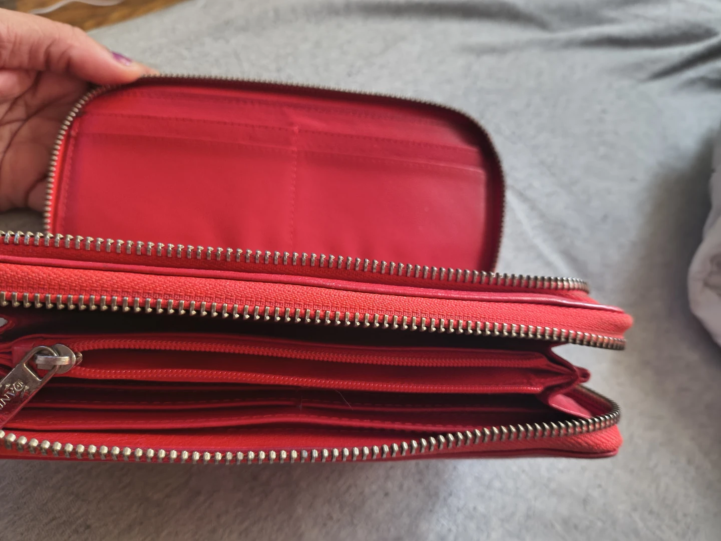 DANIER Red Zip Around Wallet - photo 2