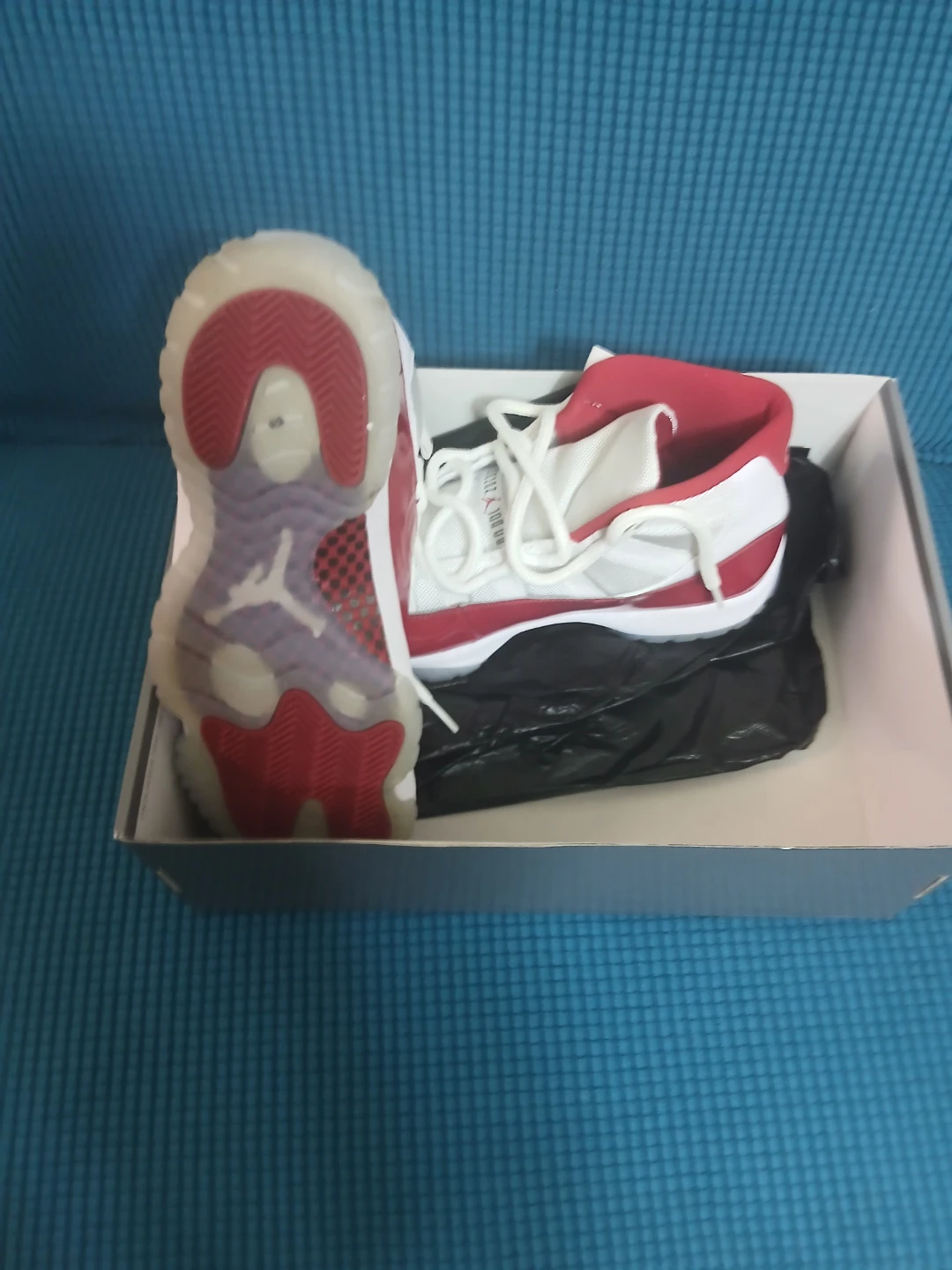 Air Jordan 11 Retro Low "Red Cement" Sneakers - photo 3