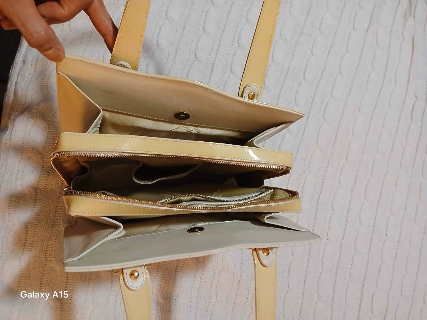 Valentino Orlandi Cream Quilted Leather Top Handle Handbag - photo 3