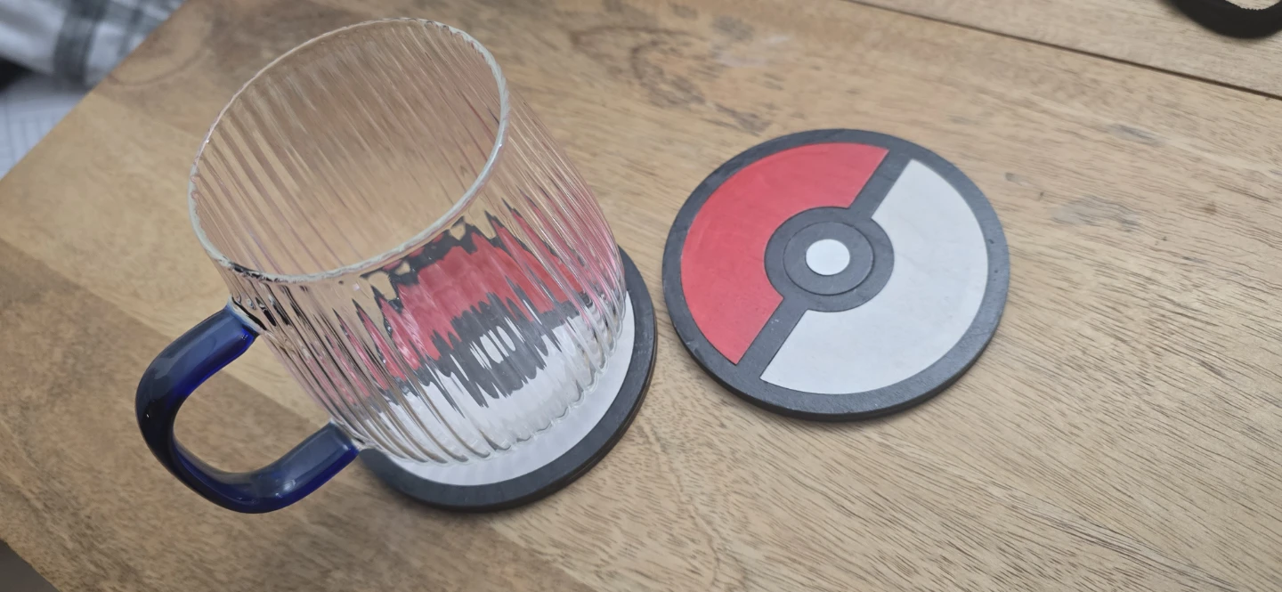Pokemon Pokeball Coasters and Keychain Set - photo 3