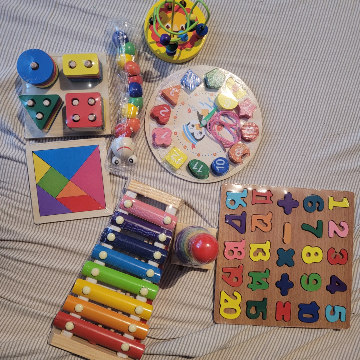 Wooden Educational Toy Set - 8 Pieces - photo 2