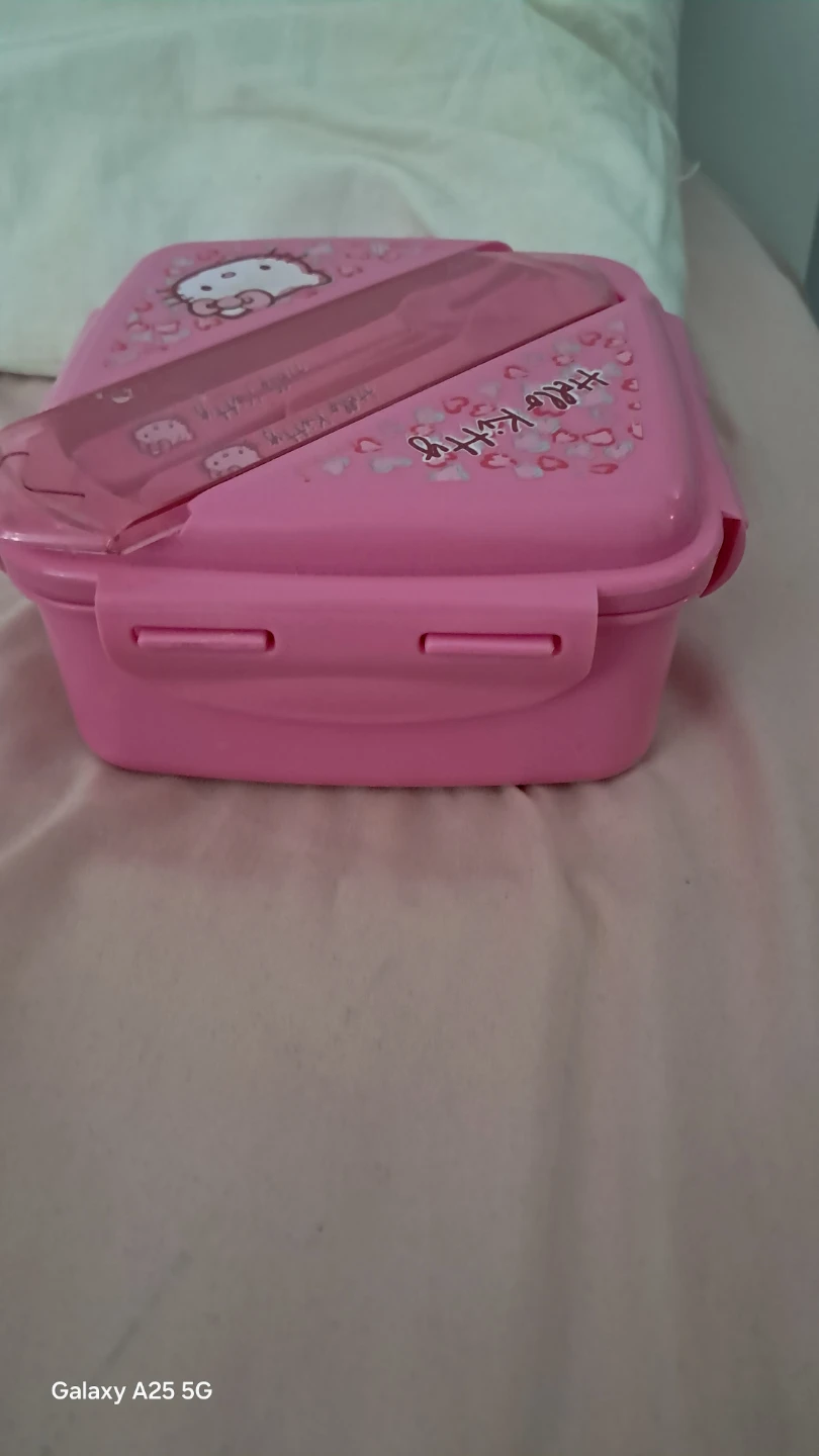 Hello Kitty Pink Lunch Box with Cutlery - photo 3