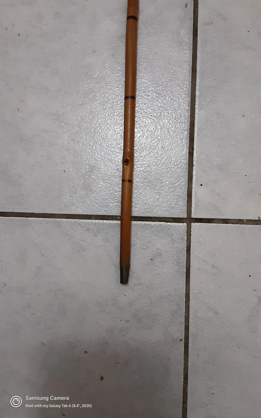 ANTIQUE  Bamboo Walking Cane, CHAPLIN STYLE - photo 2
