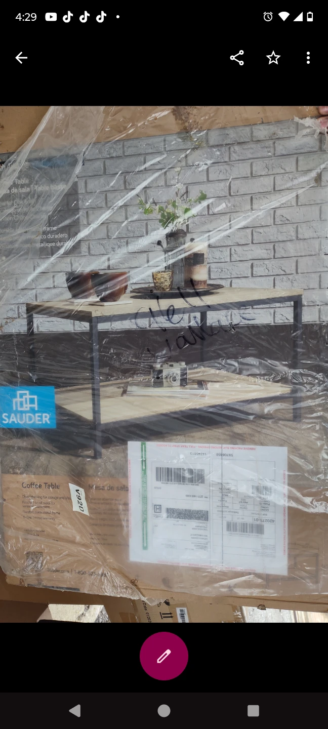 Sauder Coffee Table with Shelf - photo 3