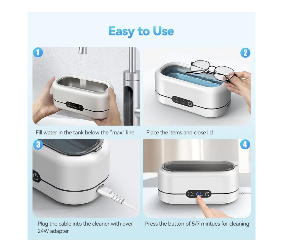 Ultrasonic Cleaner for Jewelry, Glasses, Makeup Brushes - photo 3