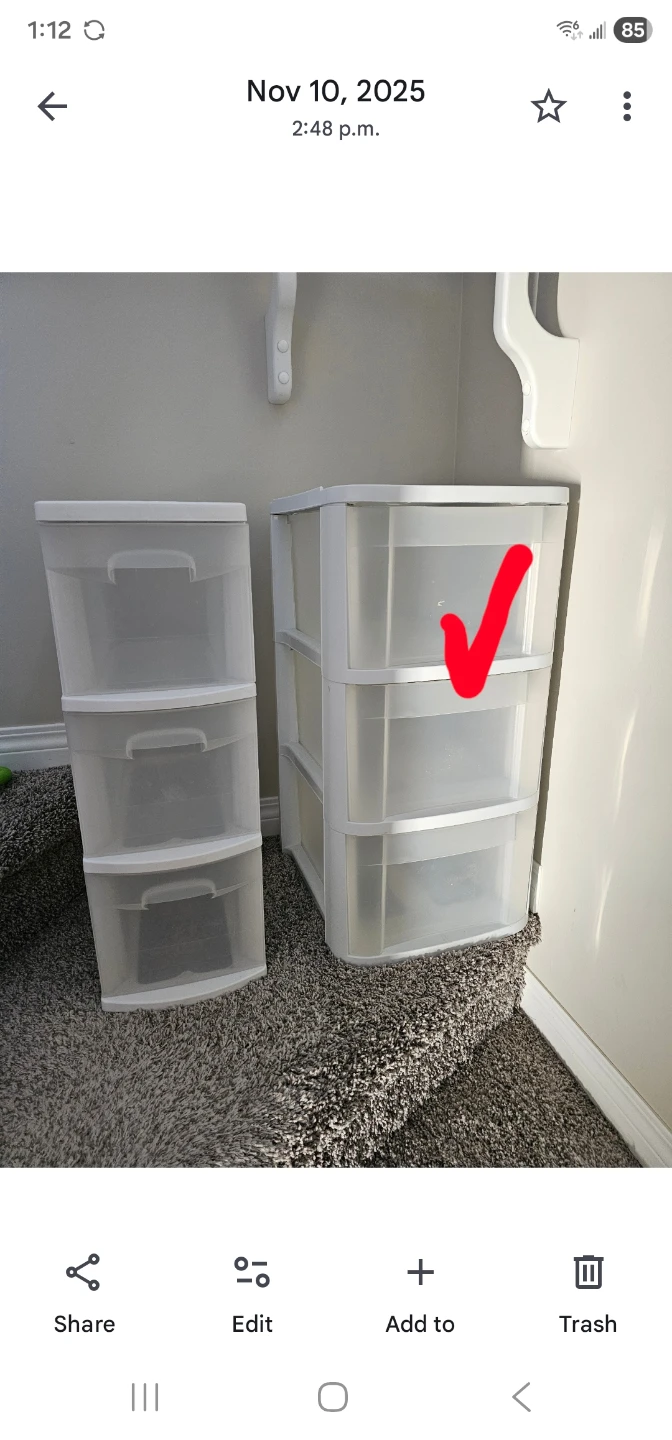 Plastic 3-Drawer Storage Unit