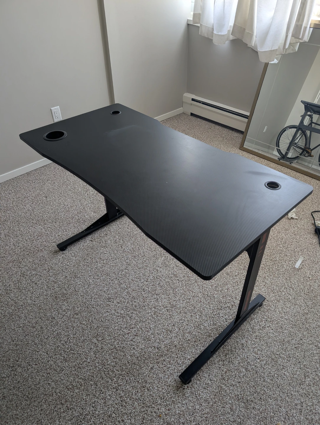 Black Gaming Desk with Cupholders - photo 3