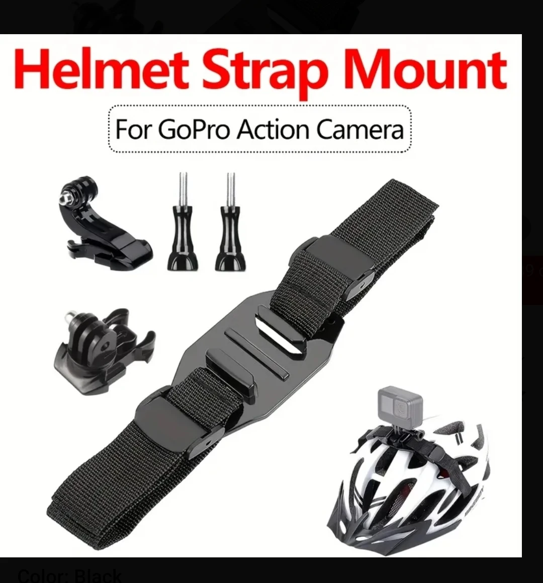 Bike Helmet Strap Mount for GoPro Action Camera