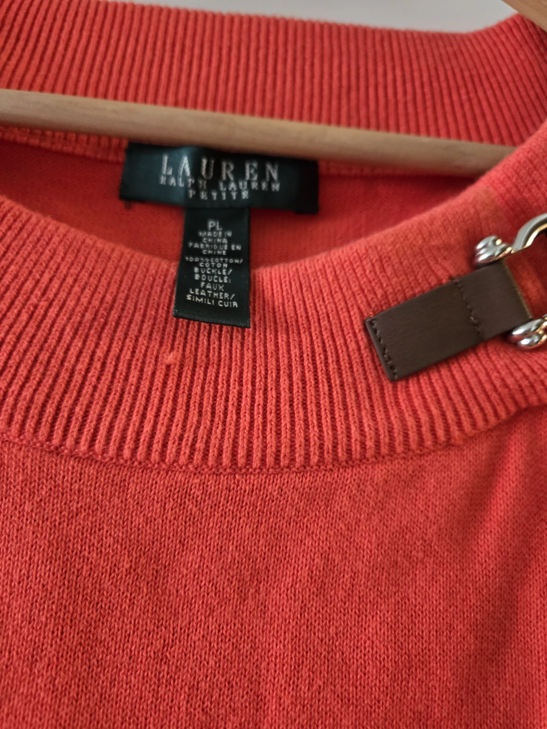 Lauren Ralph Lauren Orange Sweater P