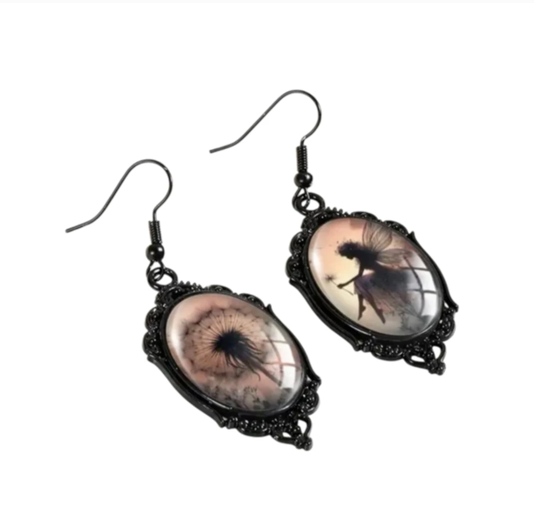 Fairy Dandelion Oval Earrings - photo 2