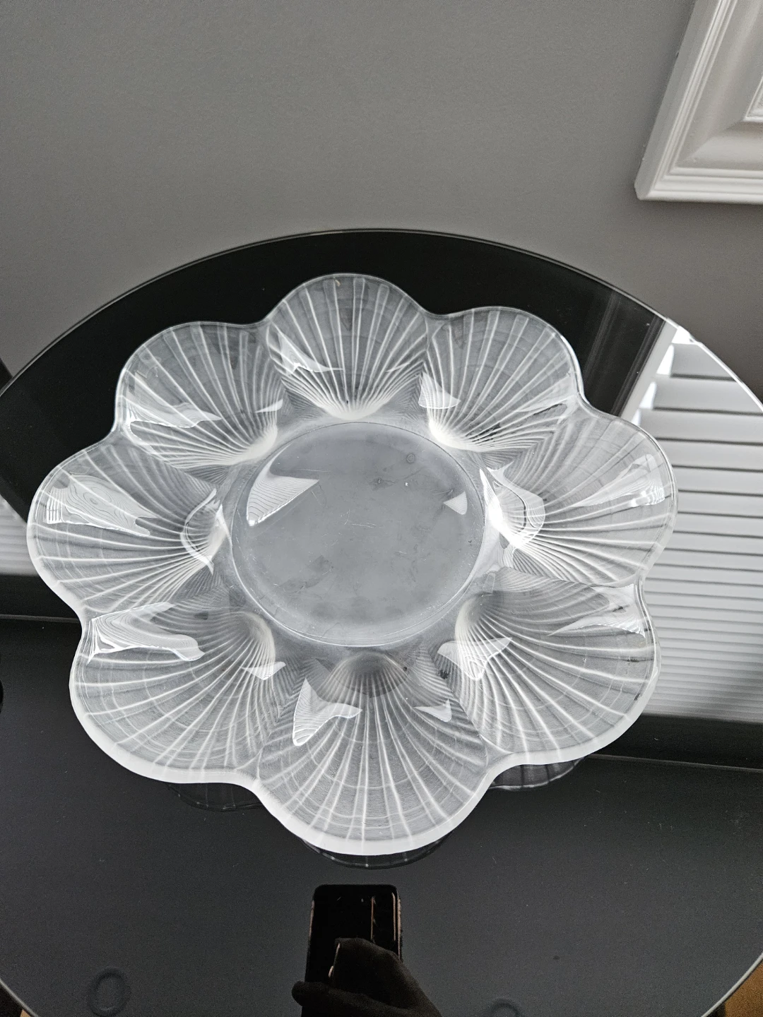 Frosted Glass Shell Platter