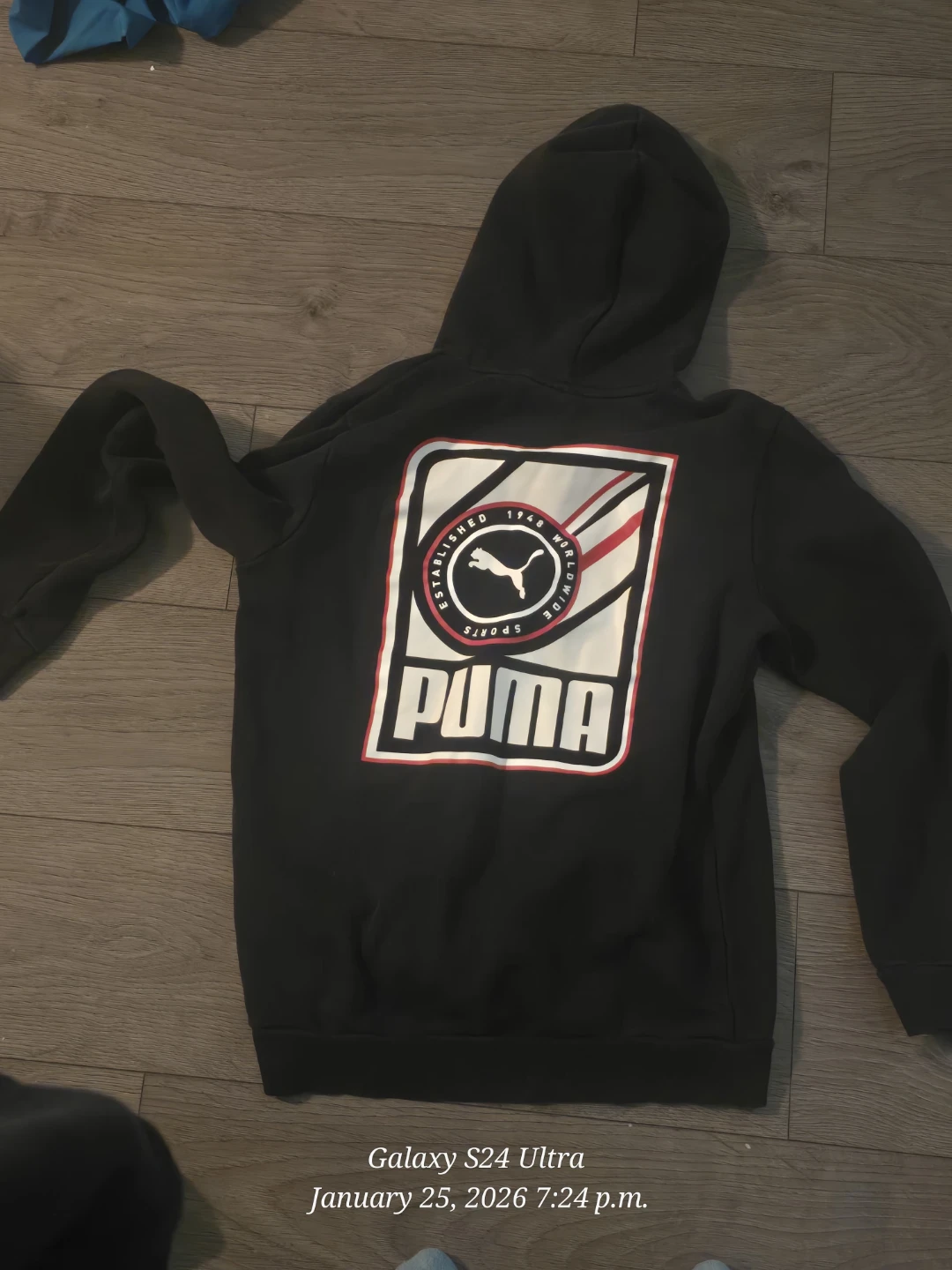 Puma Black Hoodie with Logo
