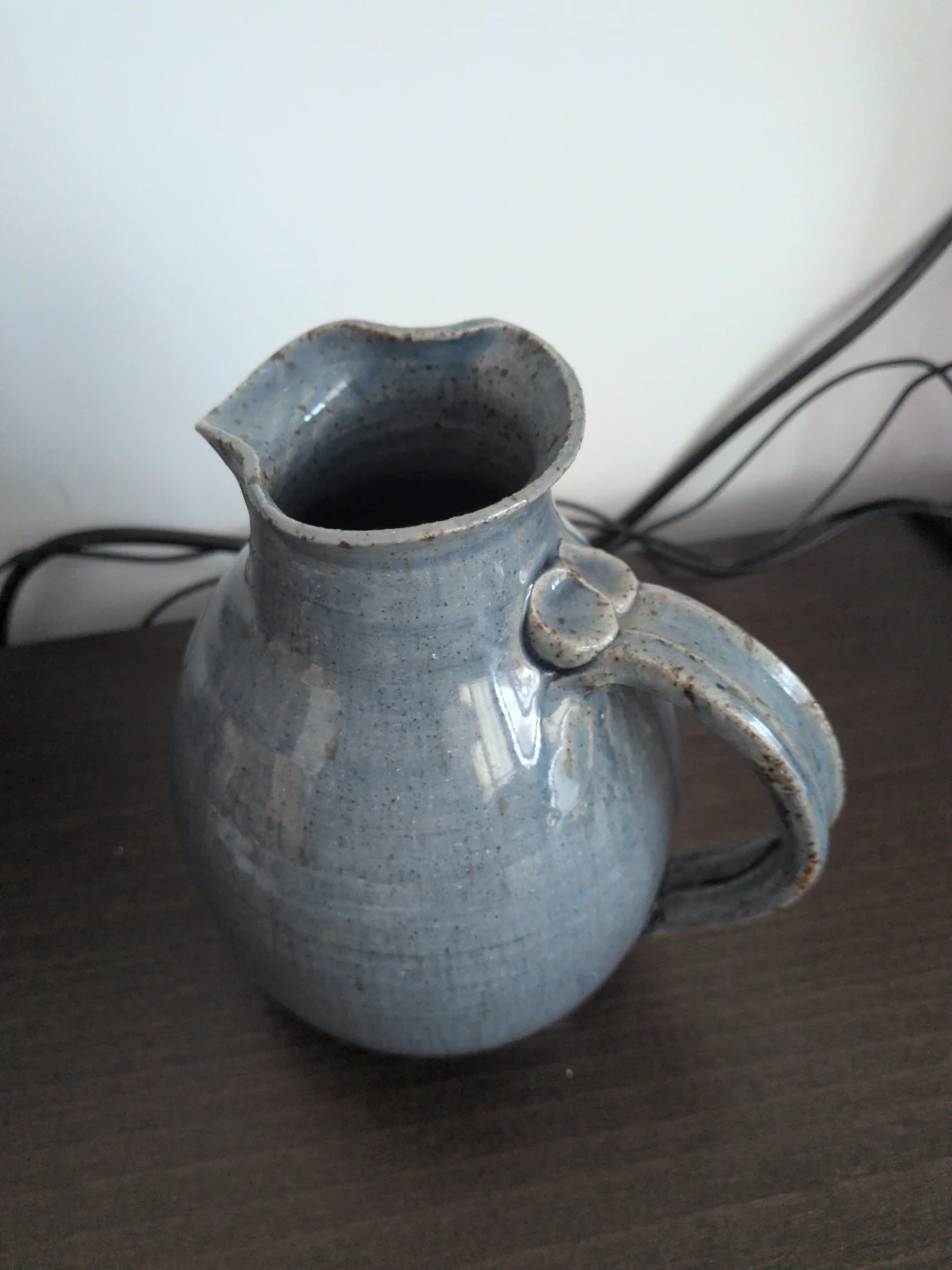Blue Ceramic Pitcher - quist pottery