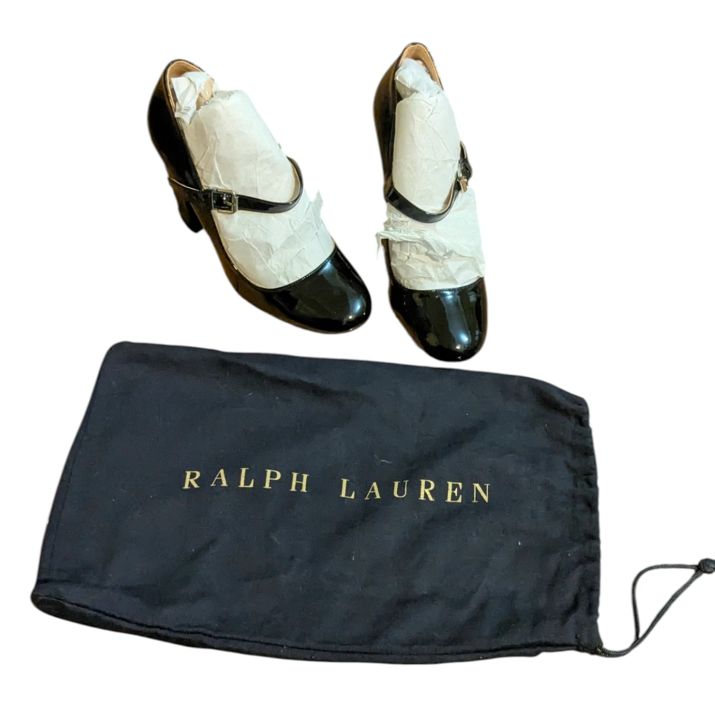 Polo Ralph Lauren Patent Leather Black Mary Janes Pumps - photo 2