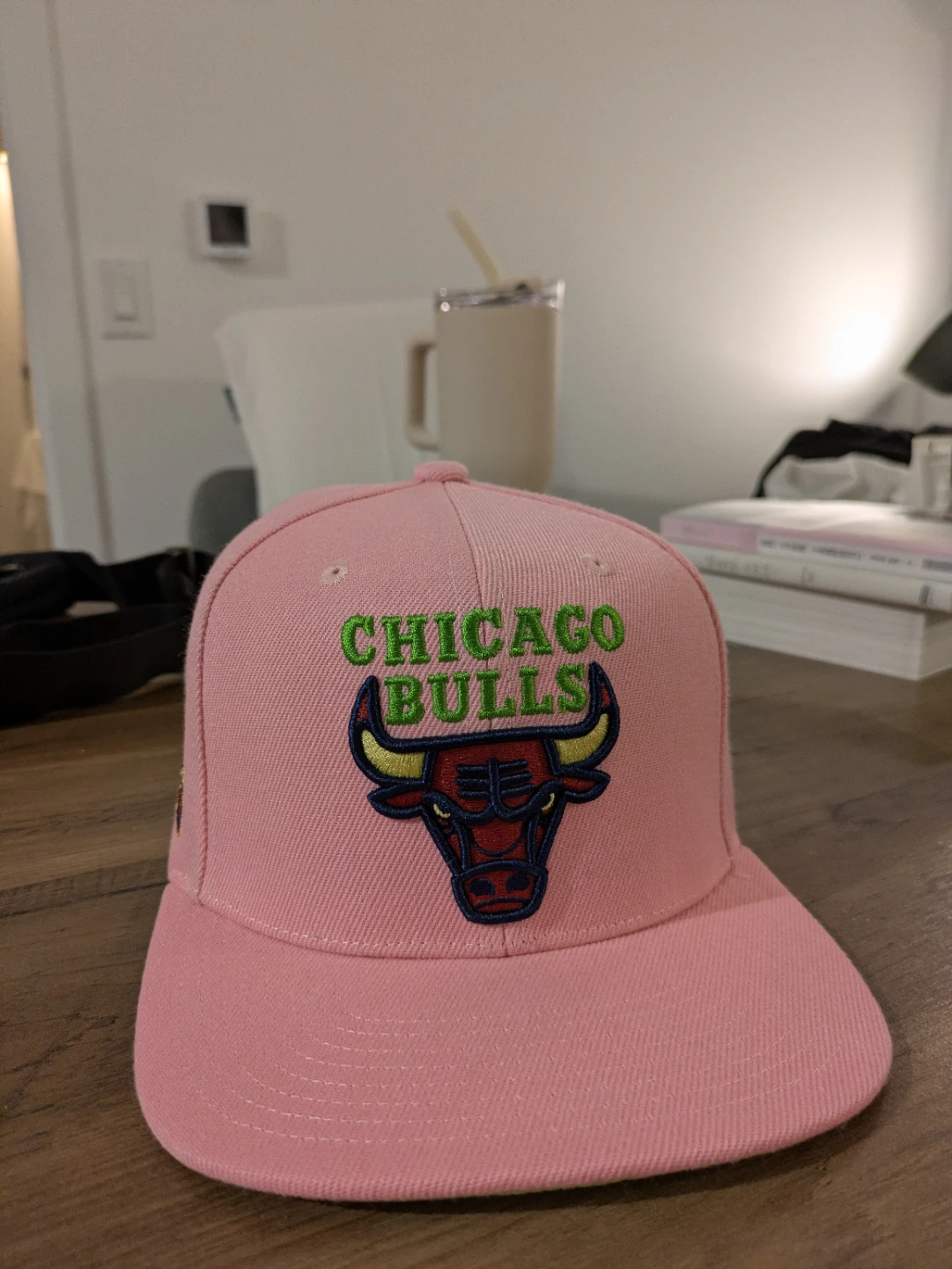 Mitchell & Ness Chicago Bulls Snapback Hat Pink