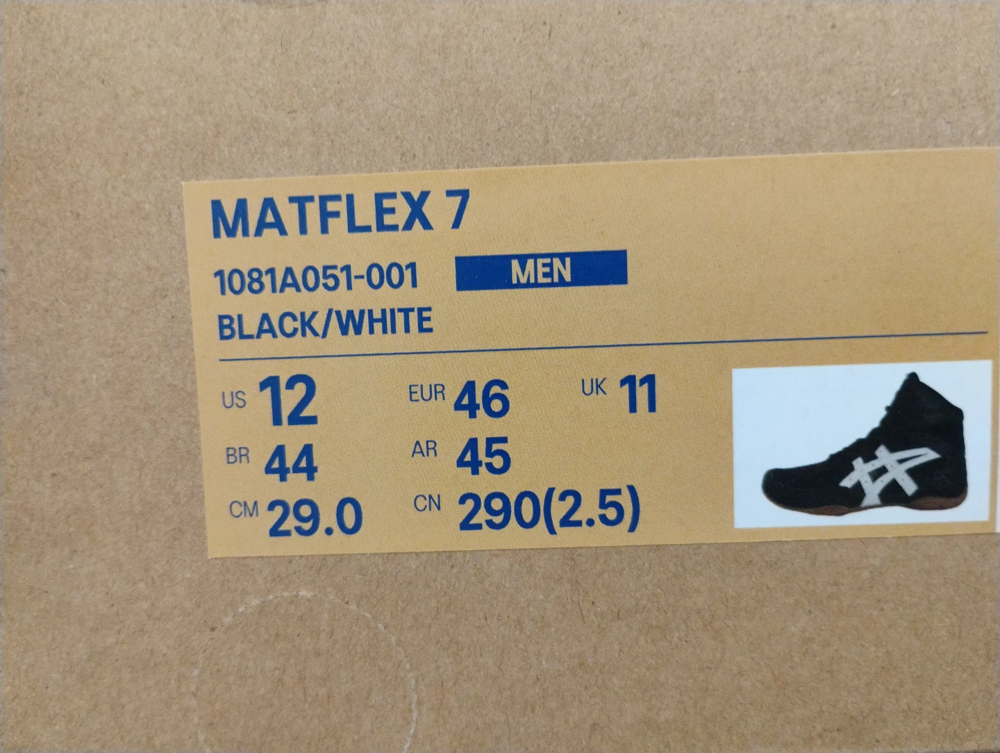 ASICS Matflex 7 Wrestling Shoes Black/White US 12 - photo 5