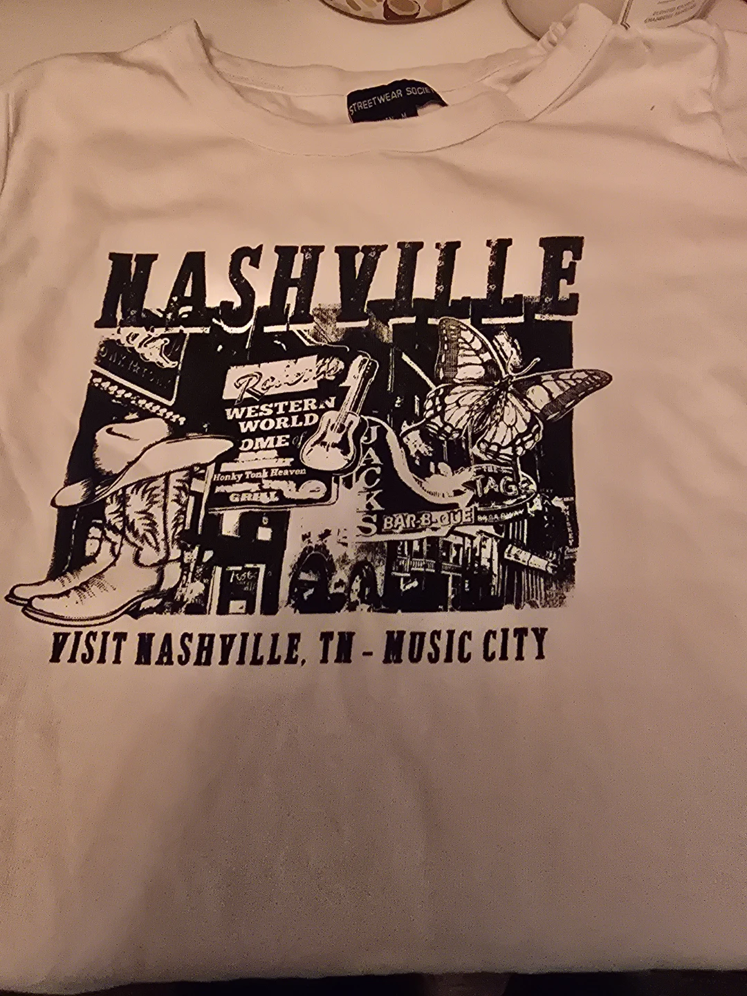White Nashville Graphic T-Shirt