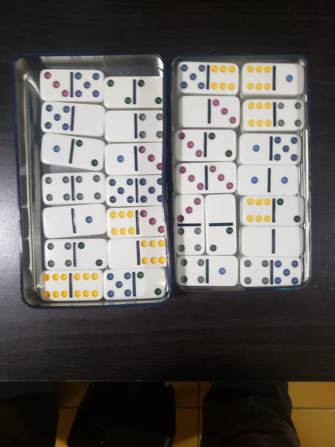 Double 6 Dominoes Set - 28 Color Dot Dominoes - photo 2