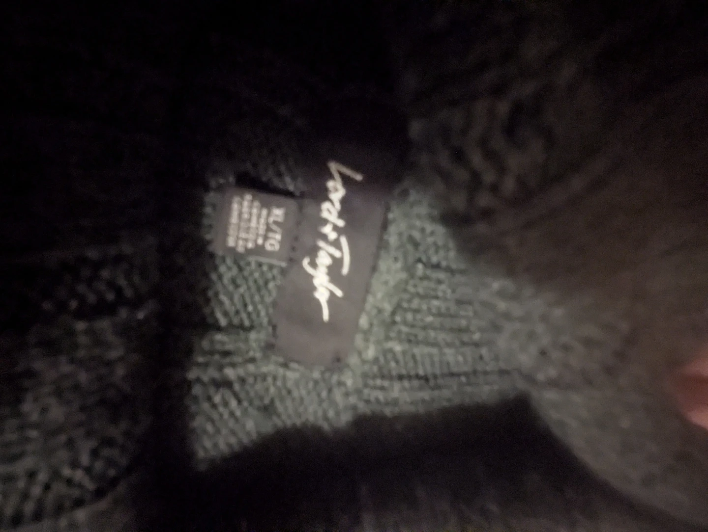 Lord & Taylor Dark Green Ribbed Sweater XL