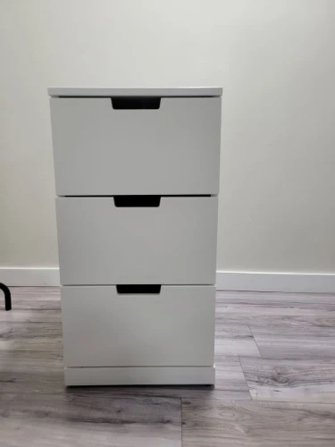 White 3-Drawer Small Cabinet