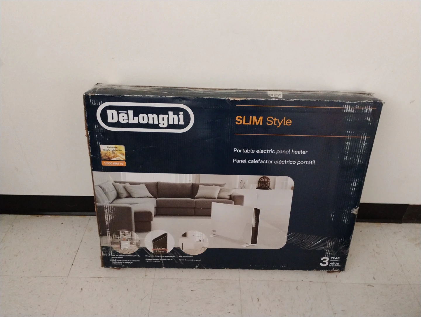 DeLonghi Slim Style Portable Electric Panel Heater - photo 2