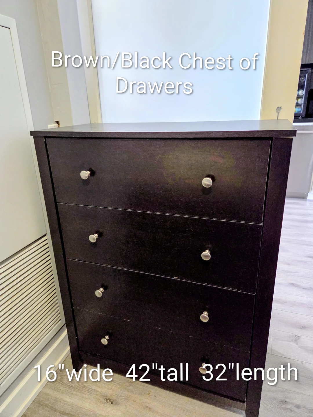 Brown/Black Chest of Drawers