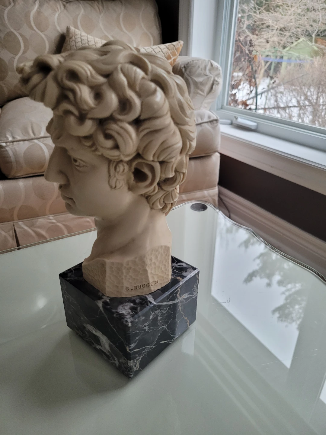 Vintage G. Ruggeri Bust of David Sculpture - photo 2