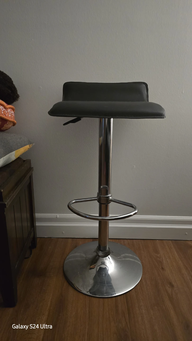 Adjustable Black Bar Stool - photo 2