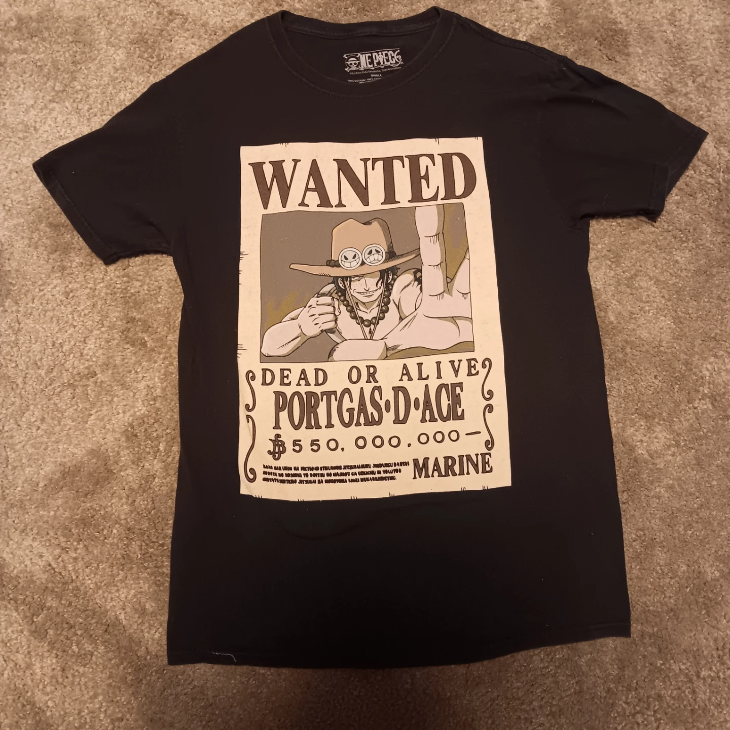 One Piece Portgas D. Ace Wanted Poster T-Shirt