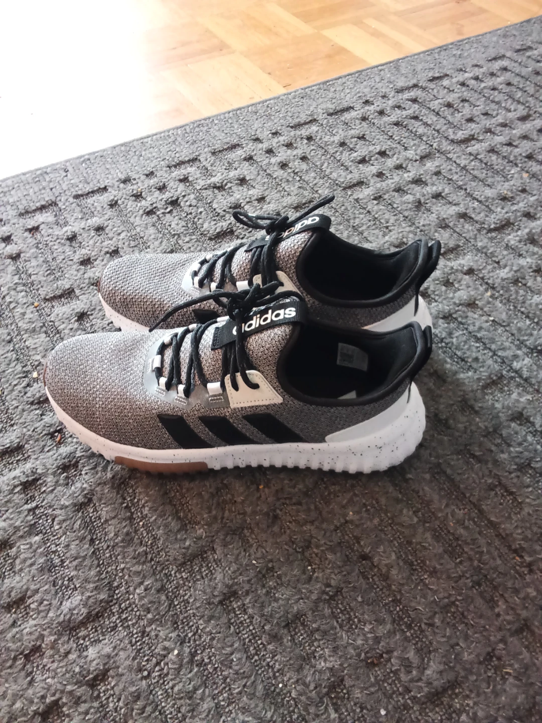 Adidas Grey Knit Running Shoes