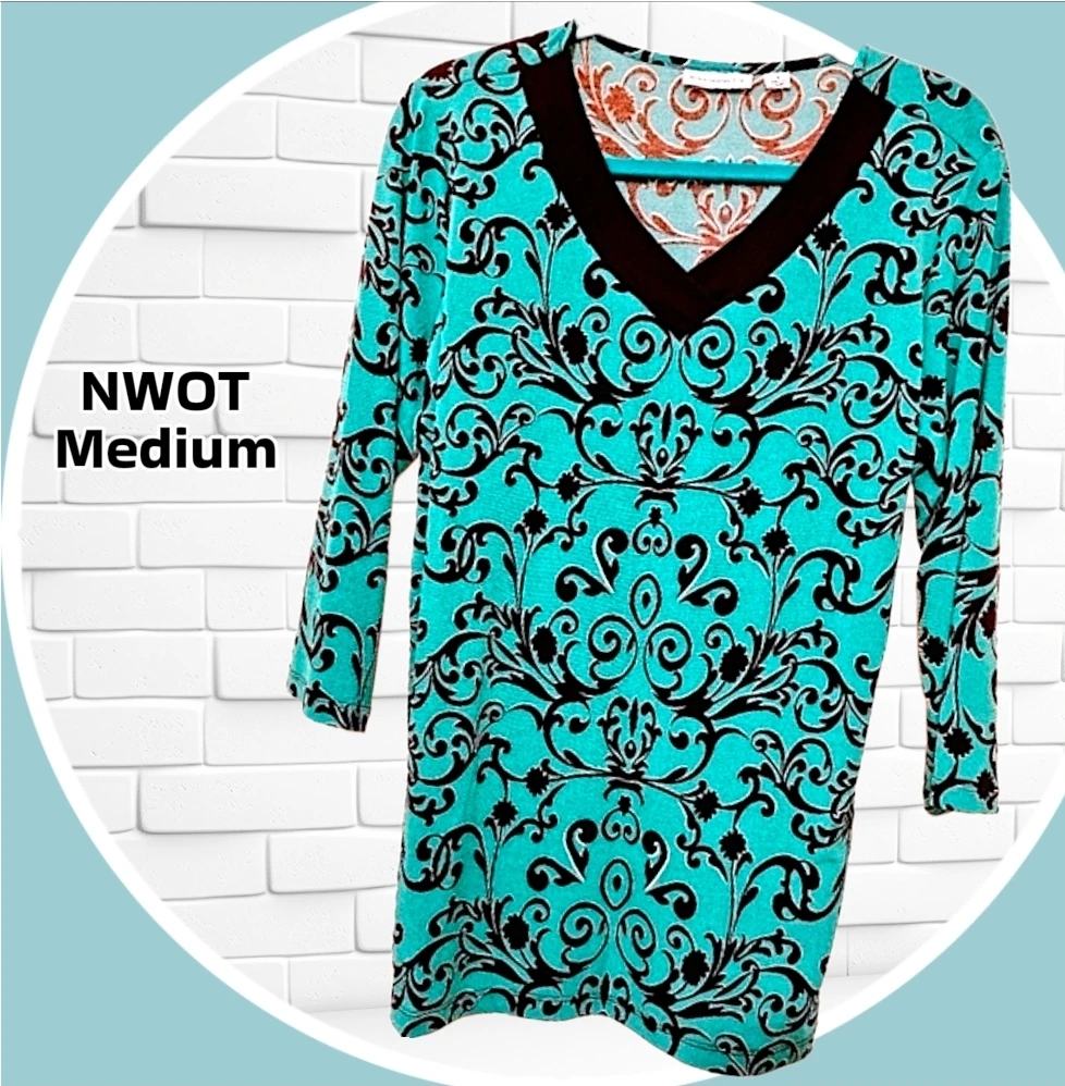 Susan Graver ¾ Sleeve Top Md 🏆