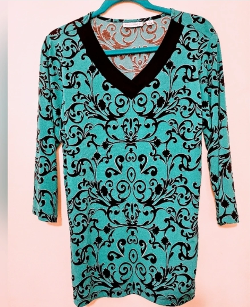 Susan Graver ¾ Sleeve Top Md 🏆 - photo 2