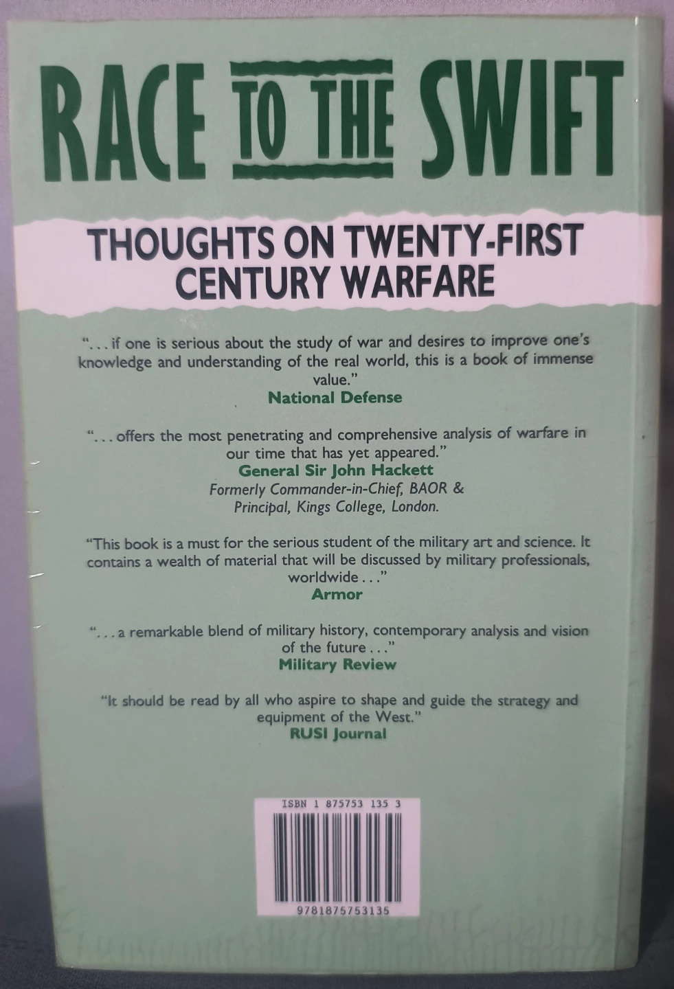 Race to the Swift: Thoughts on Twenty-First Century Warfare Book - photo 2