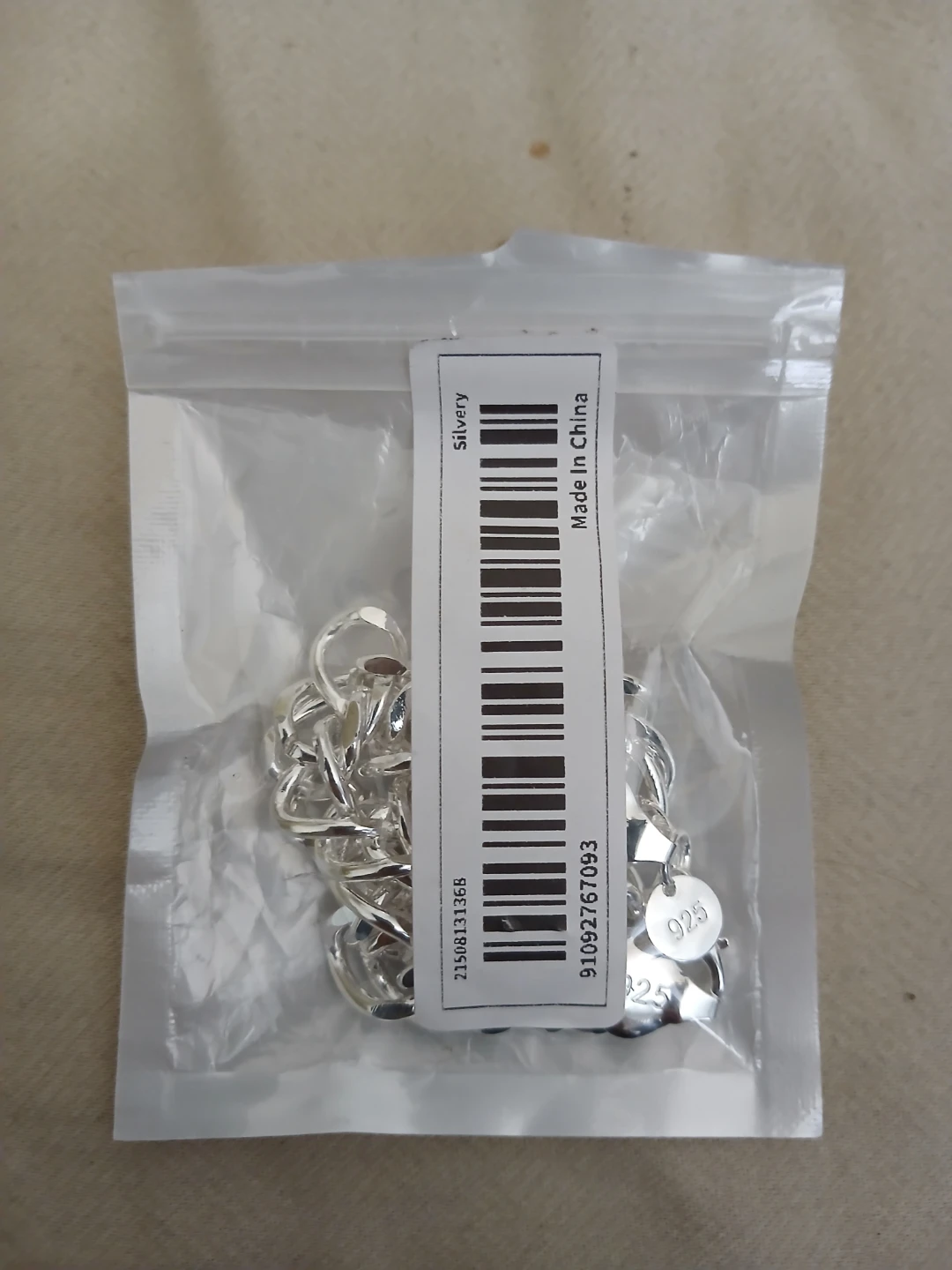 925 Silver Cuban Chain Link Bracelet - photo 2